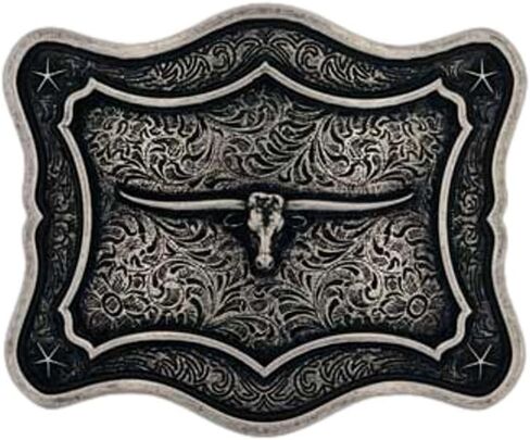 Montana Silversmiths وصفت Legacy Longhorn Oval Western Belt Boxle in Kuwait