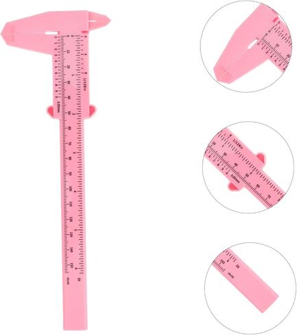 4pcs Plastic Caliper- 150mm 6 Inch Precision Measuring Tool for Woodworking and Crafts Easy-to-Read Scale Pink in Saudi Arabia