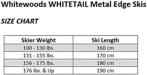Whitewoods Whitetail Adult Metal Edge Cross -Country NNN Ski Package - الزلاجات ، والأحذية ، والروابط ، والأعمدة | 170 سم (للمتزلجين 131-155 رطل.) in Saudi Arabia