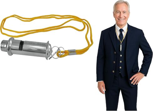 Nicky Bigs Novelties Deluxe Metal Train Condistor مع Lanyard - Silver Fild for Train Awords و Theatre و Play و Play - Loud & Clear Sound للمهندسين والموصلات والأحداث تحت عنوان in Saudi Arabia