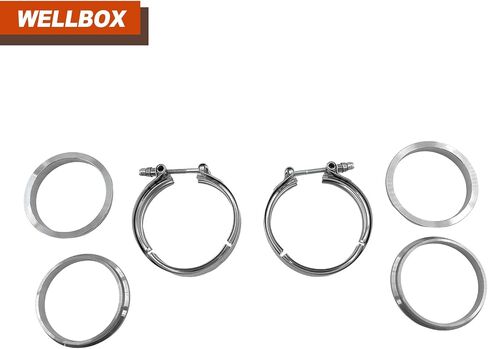 4pcs 2 "V Band Band Clamp Kit مع شفة أنثى من الذكور للتوربو ، العادم ، و SownPipes ، متوافقة مع شفة عادم السيارات V V-Band 2 بوصة in Kuwait