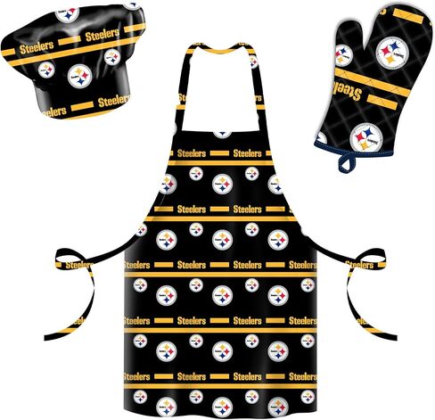 NORTHWEST The Company Official NFL 3-Piece Apron, Oven Mitt and Chef Hat Set, One Size, Team Colors, Levels in Kuwait
