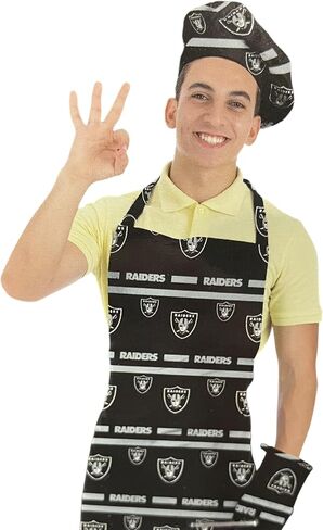 NORTHWEST The Company Official NFL 3-Piece Apron, Oven Mitt and Chef Hat Set, One Size, Team Colors, Levels in Kuwait