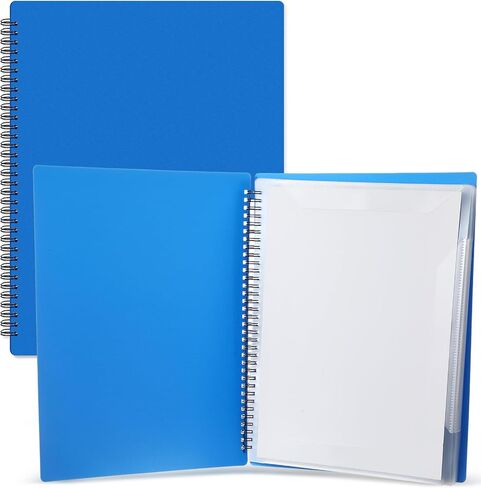 Marspark Sheet Music Folder, 20 Sleeves Display 40 Pages Spiral Binder Organizer for Music Stand, Fits A4 Letter Size 8.5 x 11 Inch Spiral Notebook Binder Organizer(Black) in Kuwait