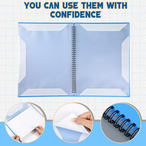 Marspark Sheet Music Folder, 20 Sleeves Display 40 Pages Spiral Binder Organizer for Music Stand, Fits A4 Letter Size 8.5 x 11 Inch Spiral Notebook Binder Organizer(Black) in Kuwait