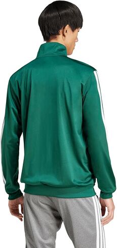 adidas Men's Tall Size 3-Stripes Tricot Track Top, Black/Black in Saudi Arabia