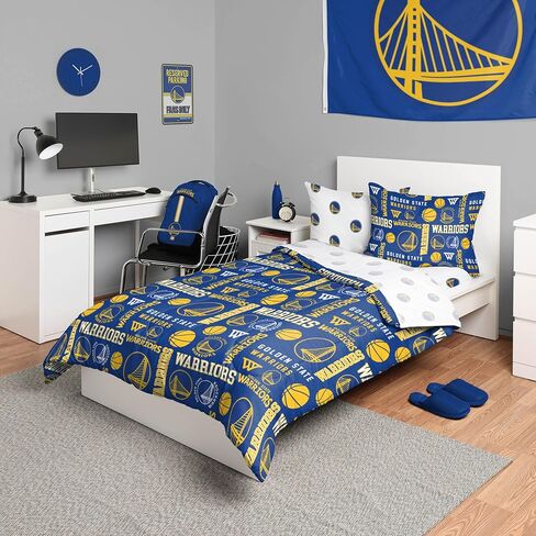 FOCO Unisex-Adult NBA Team Logo Bed in a Bag Comforter, Sheets, Pillow Cases Bedding 5-Piece Set in Saudi Arabia