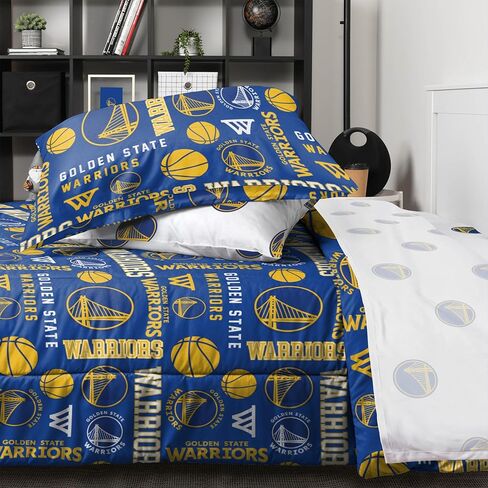 FOCO Unisex-Adult NBA Team Logo Bed in a Bag Comforter, Sheets, Pillow Cases Bedding 5-Piece Set in Saudi Arabia