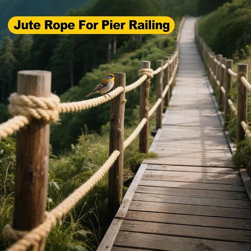 Jute Twine String -33Feet 20mm Friendly Heavy-Duty Rope for Crafts,Construction & Packaging | Natural Fiber Cord for Garden Tying,Bundling & DIY Decor in Kuwait