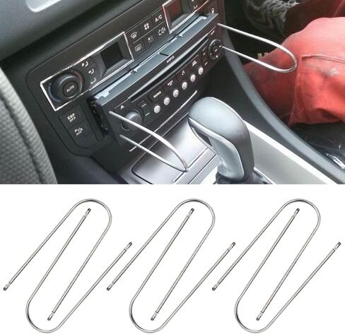 6PCS Car Radio Removal Pry Tool Kit, Auto V-Shaped Stereo Release Tool, Car Radio Removal Tool Stainless Steel for Disassembly of Most Car CD Audio Frequency Converter (V-Shape) in Kuwait