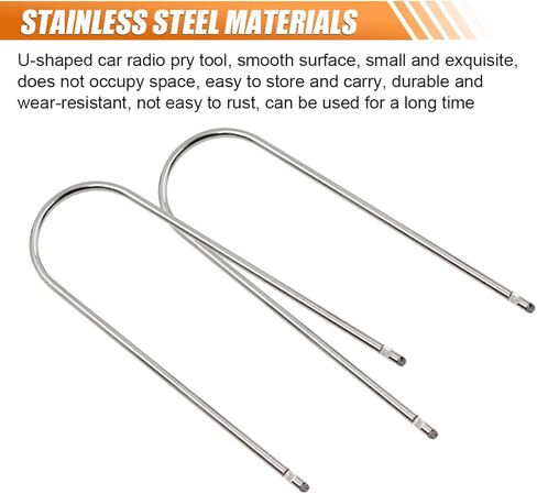 6PCS Car Radio Removal Pry Tool Kit, Auto V-Shaped Stereo Release Tool, Car Radio Removal Tool Stainless Steel for Disassembly of Most Car CD Audio Frequency Converter (V-Shape) in Kuwait