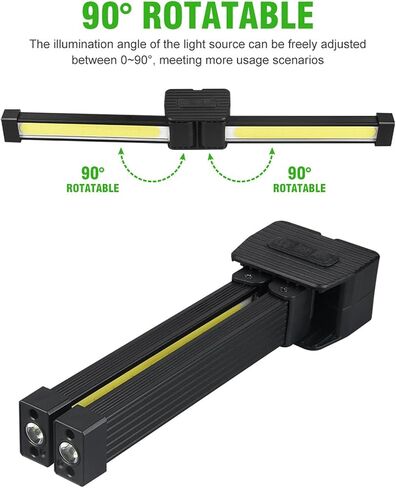 Rechargeable Work Light Portable Gym Lamp Bright Folding LED Flashlight Inspection Lamp Enduring Portable Gym in Saudi Arabia