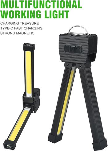 Rechargeable Work Light Portable Gym Lamp Bright Folding LED Flashlight Inspection Lamp Enduring Portable Gym in Saudi Arabia