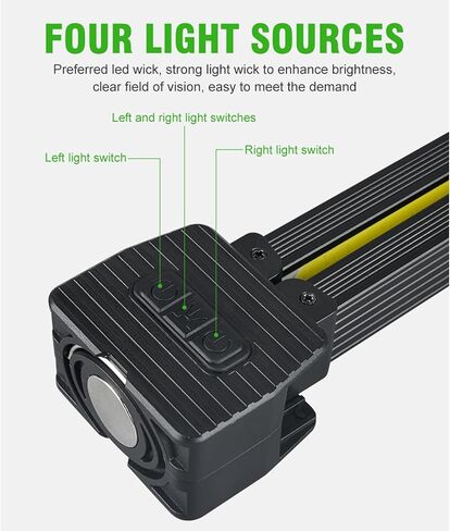 Rechargeable Work Light Portable Gym Lamp Bright Folding LED Flashlight Inspection Lamp Enduring Portable Gym in Saudi Arabia