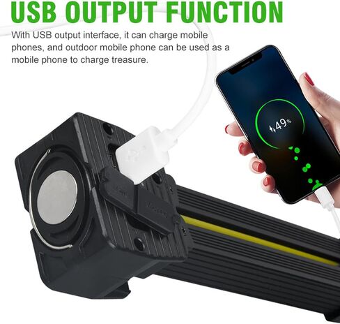 Rechargeable Work Light Portable Gym Lamp Bright Folding LED Flashlight Inspection Lamp Enduring Portable Gym in Saudi Arabia