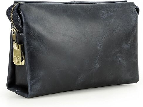 Leather Men Clutch Purse Bag, Mens Business Code Lock Wallet Anti Theft Clutch Purse Phone Holder Handbag Travel Bag in Saudi Arabia