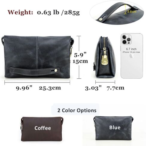 Leather Men Clutch Purse Bag, Mens Business Code Lock Wallet Anti Theft Clutch Purse Phone Holder Handbag Travel Bag in Saudi Arabia