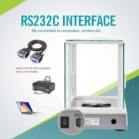 Lichen Lab Scale 100gram × 0.001g توازن تحليلي عالي الدقة مع توازن المجوهرات الرقمية للزجاج الأمامي (100 جم ، 1 ملغ) in Kuwait