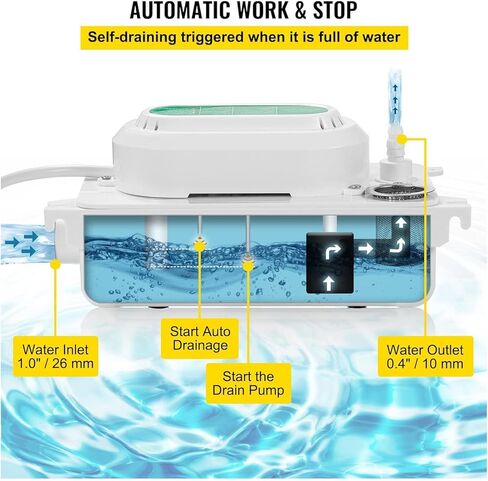 Condensate Removal Pump HVAC Condensate Pump Automatic Condensate Pump with 500ml for Homes and Offices in Saudi Arabia