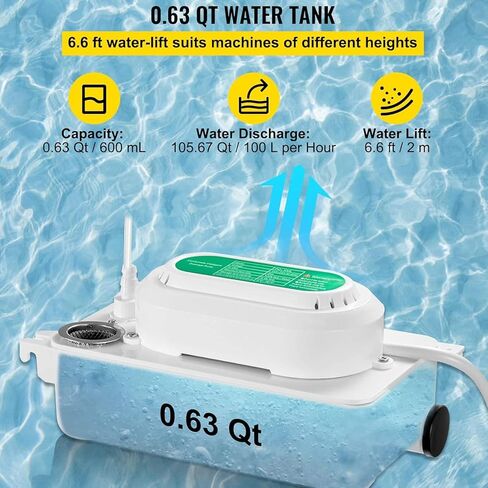 Condensate Removal Pump HVAC Condensate Pump Automatic Condensate Pump with 500ml for Homes and Offices in Saudi Arabia