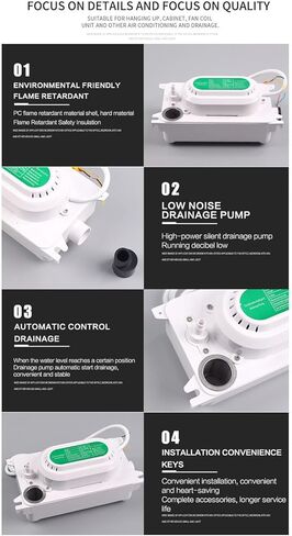 Condensate Removal Pump HVAC Condensate Pump Automatic Condensate Pump with 500ml for Homes and Offices in Saudi Arabia