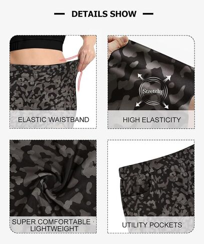 TIYOMI Plus Size Capri Leggings for Women High Waist Knee-Length Leggings Tummy Control Capri XL-5XL in Saudi Arabia