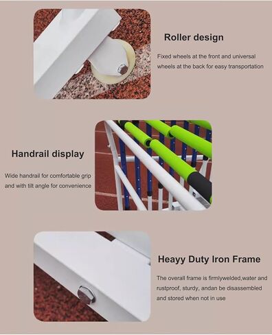 عربة حامل العقبة ، عربة عقبة متحركة للتدريب على الرشاقة ، عربة إطار حديدية شاقة للتخزين المنظم in Kuwait