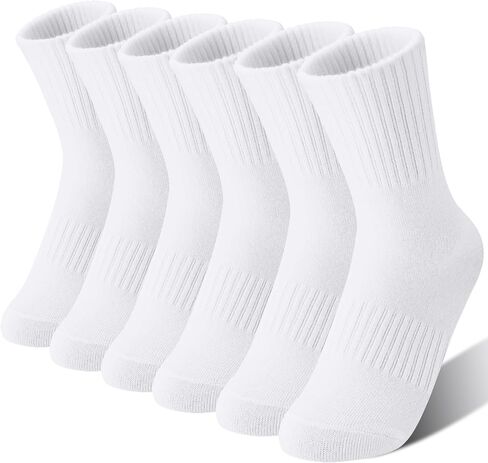 Moggei Boys Kids Girls Girls Athletic Callball Sporning Crew Cotton Cotton Treasable Outdoor Socks 6 Pairs in Kuwait