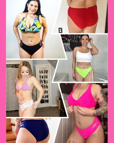 قيعان Zmart Strappy Bikini - التغطية الكاملة للنساء بدلة السباحة في منتصف الخصر in Saudi Arabia