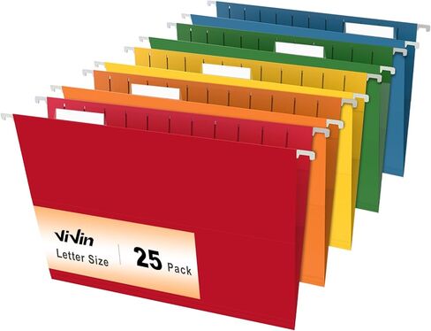 Vivin 20 حزمة الحزمة حجم ملفات معلقة مع 20 لكل صندوق ، و 1/5 علامات تبويب قابلة للتعديل ، وتوسيع 2 بوصة ، ومجلدات معلقة مصممة للملفات الضخمة المكتبية ، وخزائن الملفات (متعددة الألوان) in Kuwait