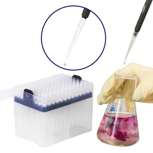 نصائح 1000 ميكرولتر نصائح الأنابيب ، نصائح ماصة بولي بروبيلين الشاملة ، نصائح الأنابيب غير القابلة للتطبيق التلقائي المختبري ، حرة DNase ، 1 رف 96 نصائح مع مربع (1000μL) in Kuwait