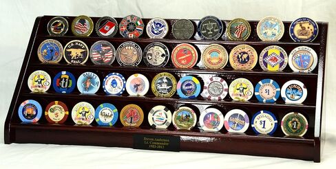 4 Rows 40 Challenge Coin Casino Chip Display Case Rack Holder Stand for Table Shelf Desk in Saudi Arabia