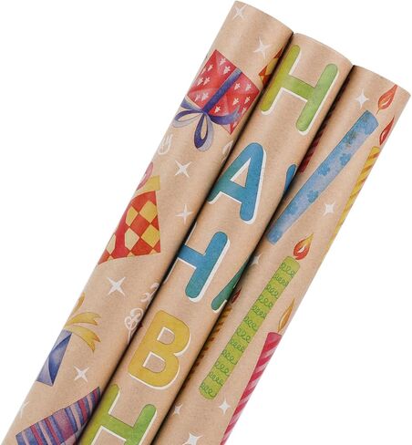 WRAP STORM Premium Pink Girly Gift Wrapping Paper Set of 5 Mini Rolls (17" x 120") - Cute & Girly Wrap for Women, Girls, and Wife, Perfect for Princess Party and Happy Birthday in Saudi Arabia