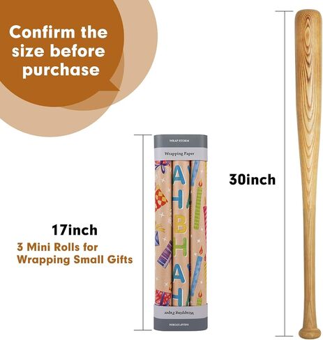 WRAP STORM Premium Pink Girly Gift Wrapping Paper Set of 5 Mini Rolls (17" x 120") - Cute & Girly Wrap for Women, Girls, and Wife, Perfect for Princess Party and Happy Birthday in Saudi Arabia