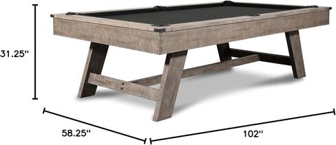 Nixon Billiards - Hunter Slate Billiard Pool Table (Wood Leg) - Antique - 8 ft - White Glove Installation in Saudi Arabia