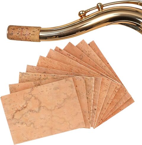 Soft Alto Sax Cork Sheet Replacement Kit, 10 Pieces Universal Alto Saxophone Neck Cork Sheets Instrument Accessories for Altos, Soprano, Tenor Saxophone in Saudi Arabia