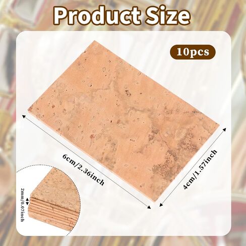 Soft Alto Sax Cork Sheet Replacement Kit, 10 Pieces Universal Alto Saxophone Neck Cork Sheets Instrument Accessories for Altos, Soprano, Tenor Saxophone in Saudi Arabia