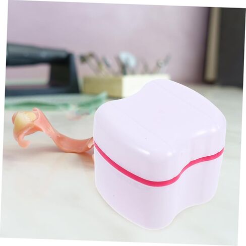 ERINGOGO False Tooth Storage Box Set with Cleaning Brush Portable Travel Case for Dentures Durable and Easy to Clean Sealed Design for Safe Storage Versatile Bath Container in Saudi Arabia