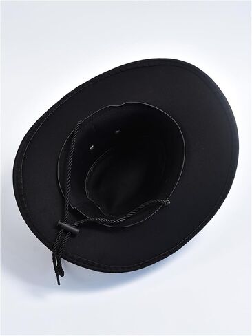 QWINEE Retro Vintage Cowgirl Hat for Women Wide Brim Buckle Belt Classic Western Cowboy Hats in Saudi Arabia