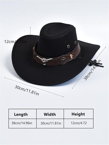 QWINEE Retro Vintage Cowgirl Hat for Women Wide Brim Buckle Belt Classic Western Cowboy Hats in Saudi Arabia