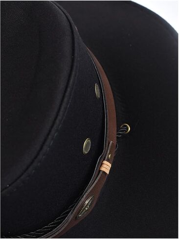 QWINEE Retro Vintage Cowgirl Hat for Women Wide Brim Buckle Belt Classic Western Cowboy Hats in Saudi Arabia