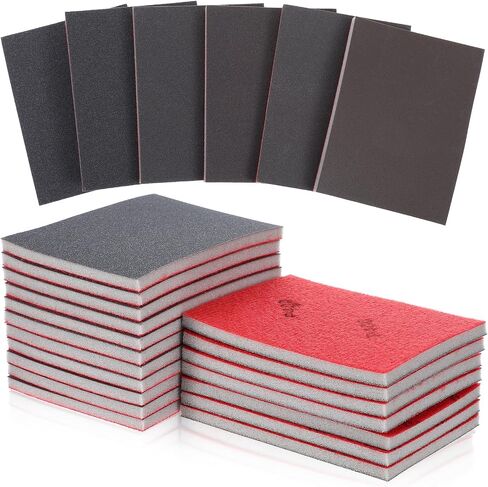 18 Pcs 180-2000 Grit Sanding Sponge, Sandpaper Assortment, Soft Foam Sanding Block for Metal Wood Furniture Polishing in Saudi Arabia
