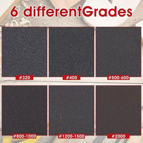 18 Pcs 180-2000 Grit Sanding Sponge, Sandpaper Assortment, Soft Foam Sanding Block for Metal Wood Furniture Polishing in Saudi Arabia