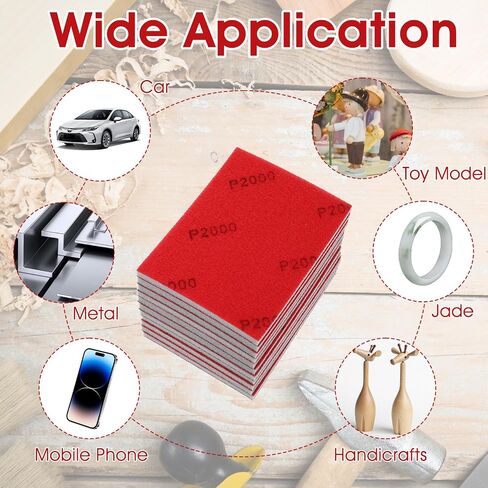18 Pcs 180-2000 Grit Sanding Sponge, Sandpaper Assortment, Soft Foam Sanding Block for Metal Wood Furniture Polishing in Saudi Arabia