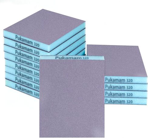 12 Pack Sanding Sponge, Washable and Reusable Sanding Blocks 60/80/120/220/320/400 Grit Wet Dry Sand Paper Assortment Pack for Wood Drywall Metal Furniture in Kuwait