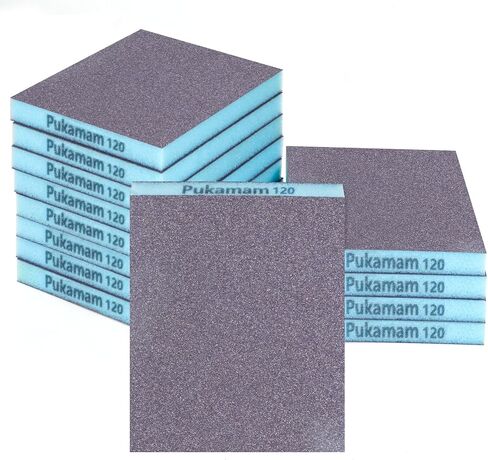 12 Pack Sanding Sponge, Washable and Reusable Sanding Blocks 60/80/120/220/320/400 Grit Wet Dry Sand Paper Assortment Pack for Wood Drywall Metal Furniture in Kuwait