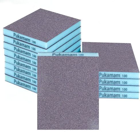 12 Pack Sanding Sponge, Washable and Reusable Sanding Blocks 60/80/120/220/320/400 Grit Wet Dry Sand Paper Assortment Pack for Wood Drywall Metal Furniture in Kuwait