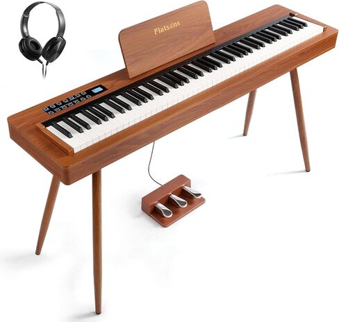 LIV-K01 Piano Keyboard Real Sampling, 88 Key Fully Weighted Keyboard Electric Piano, Grade Hammer Action, LCD Display, Touch Sensitive, Upright Piano for Beginner Adult (Light Khaki) in Kuwait