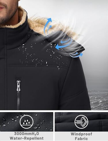 سترة Cotrasen للرجال الشتوية السمك الدافئ الصوف المبطن بالستران المائي in Kuwait