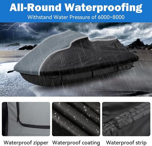 Jet Ski Cover for Yamaha VX/VX Deluxe 2015-2020,Heavy Duty 600D Oxford Waterproof Waverunner Cover,UV Protection Trailerable Jet Ski Cover in Saudi Arabia